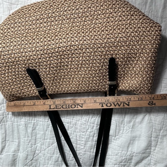 Straw tote bag re painted handles - Picture 4 of 11